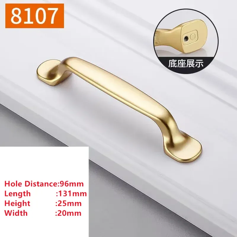 MELFurniture - Bouton de porte doré pour meubles de cuisine, quincaillerie épurée 24
