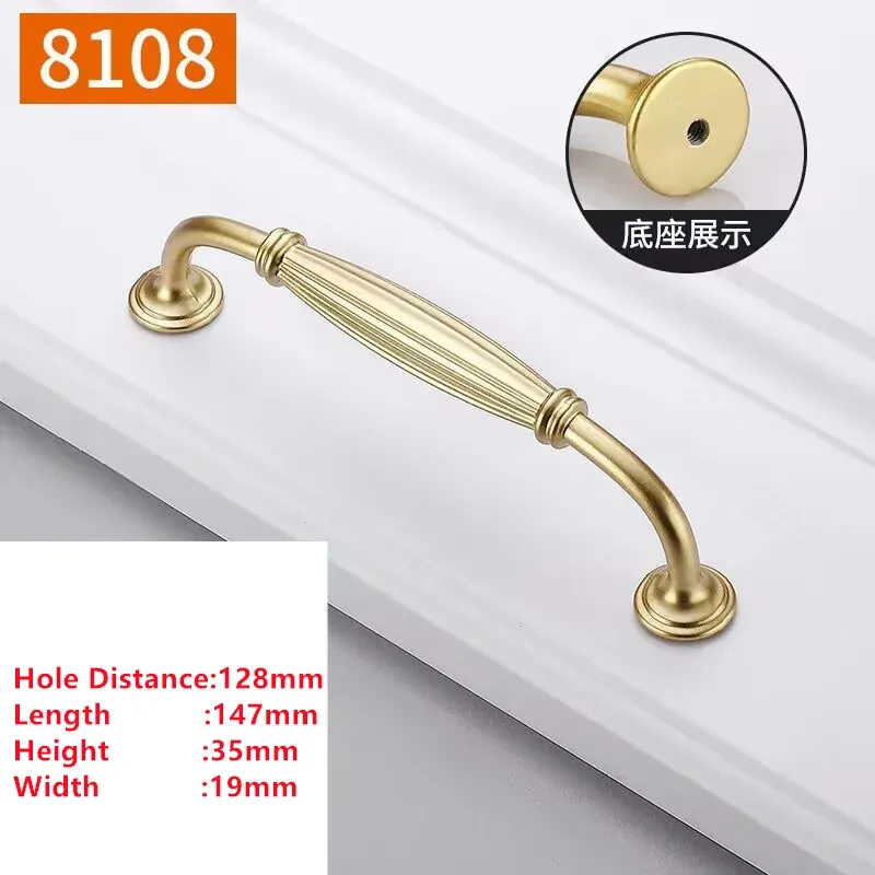 MELFurniture - Bouton de porte doré pour meubles de cuisine, quincaillerie épurée 13