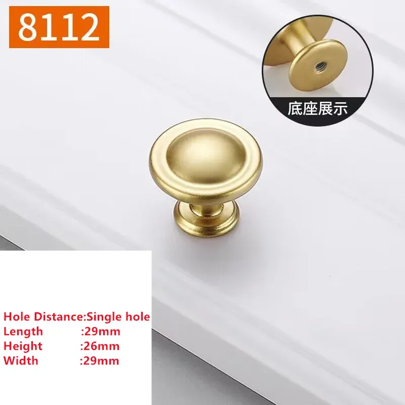 MELFurniture - Bouton de porte doré pour meubles de cuisine, quincaillerie épurée 16
