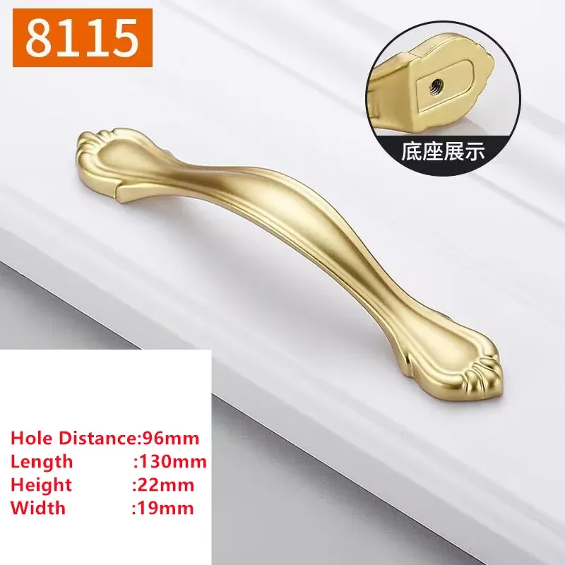 MELFurniture - Bouton de porte doré pour meubles de cuisine, quincaillerie épurée 19