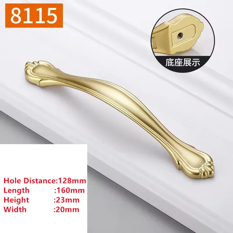 MELFurniture - Bouton de porte doré pour meubles de cuisine, quincaillerie épurée 18