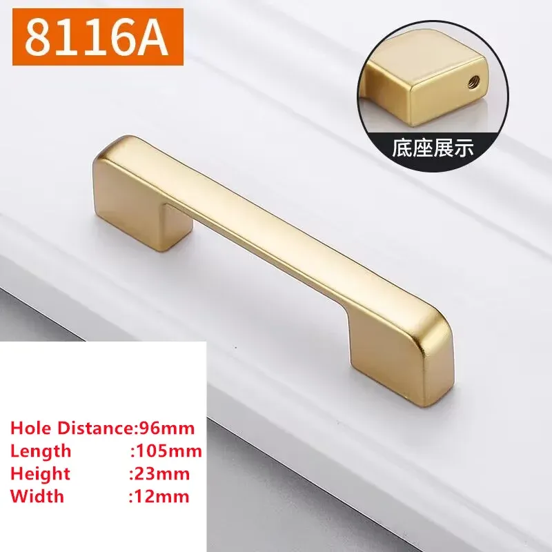 MELFurniture - Bouton de porte doré pour meubles de cuisine, quincaillerie épurée 21