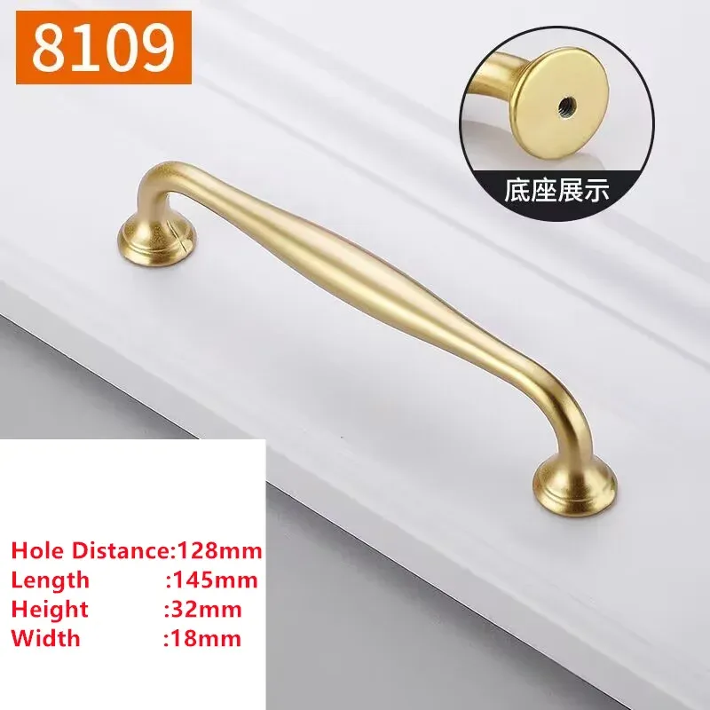 MELFurniture - Bouton de porte doré pour meubles de cuisine, quincaillerie épurée 6