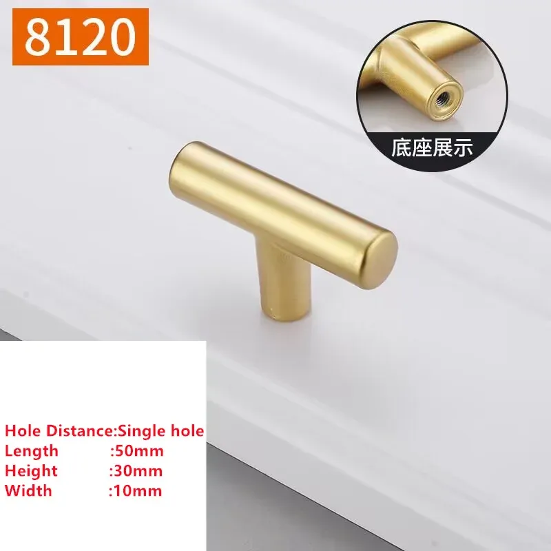 MELFurniture - Bouton de porte doré pour meubles de cuisine, quincaillerie épurée 8