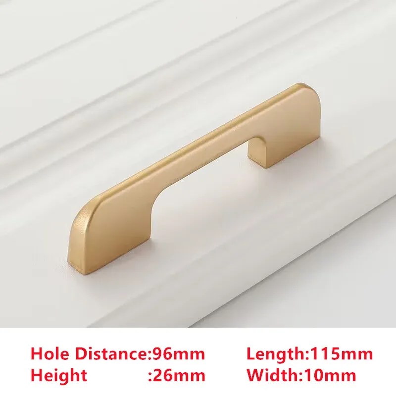 MELFurniture - Bouton de porte doré pour meubles de cuisine, quincaillerie épurée 38