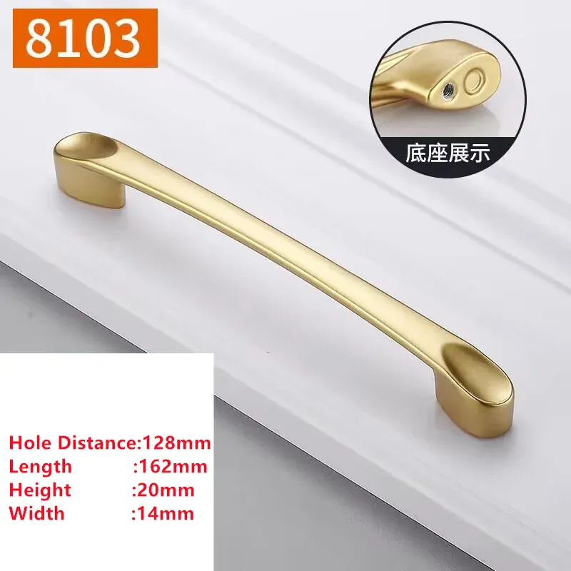 MELFurniture - Bouton de porte doré pour meubles de cuisine, quincaillerie épurée 34