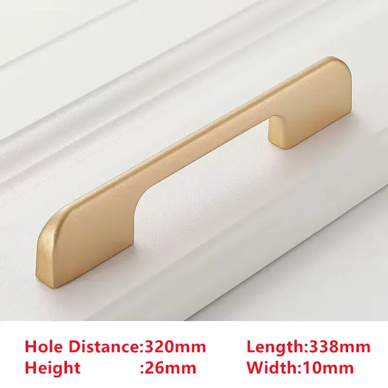 MELFurniture - Bouton de porte doré pour meubles de cuisine, quincaillerie épurée 28