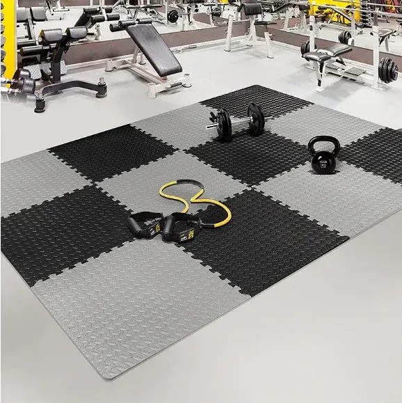Tapis de yoga emboîtables 30 x 30 cm, lot de 16 pièces, en mousse EVA antidérapante 7