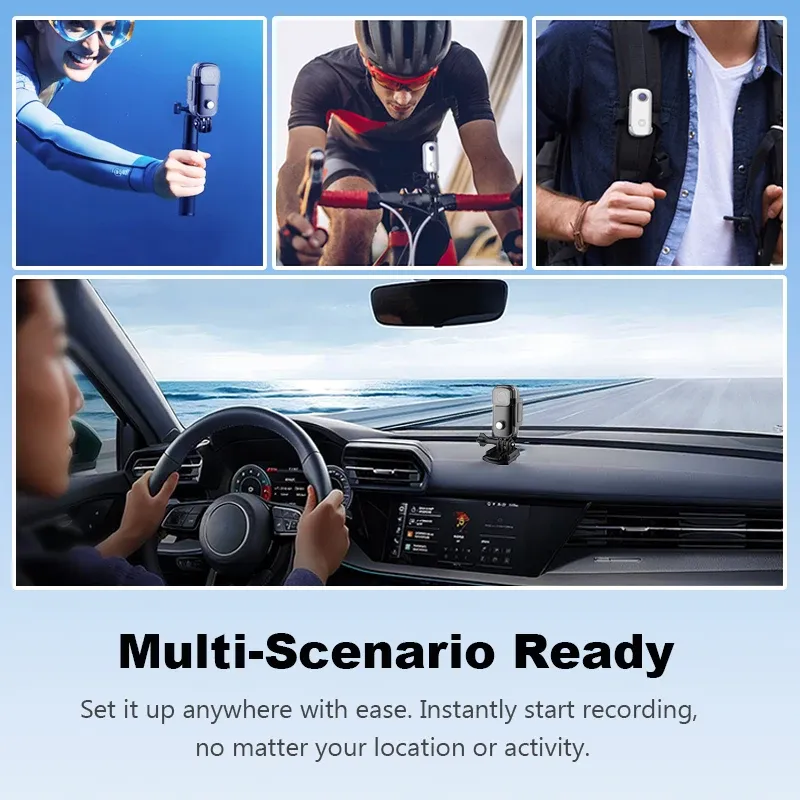SJCAM C100 Plus Caméra d'action 4K avec stabilisation électronique, Wi-Fi 2.4 GHz, étanche jusqu'à 30 m, avec boîtier, coloris noir et blanc 6
