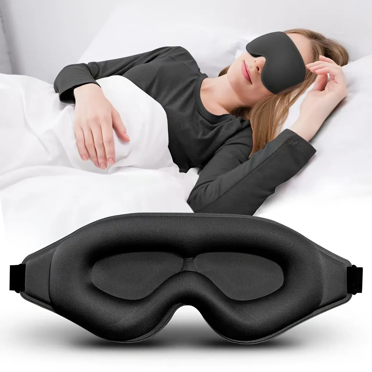 Masque de sommeil 3D en situation