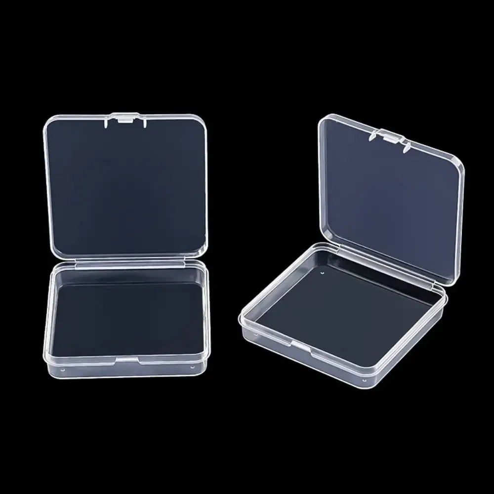 Boîte de rangement carrée en plastique transparent et durable pour perles, bijoux et petits articles 2