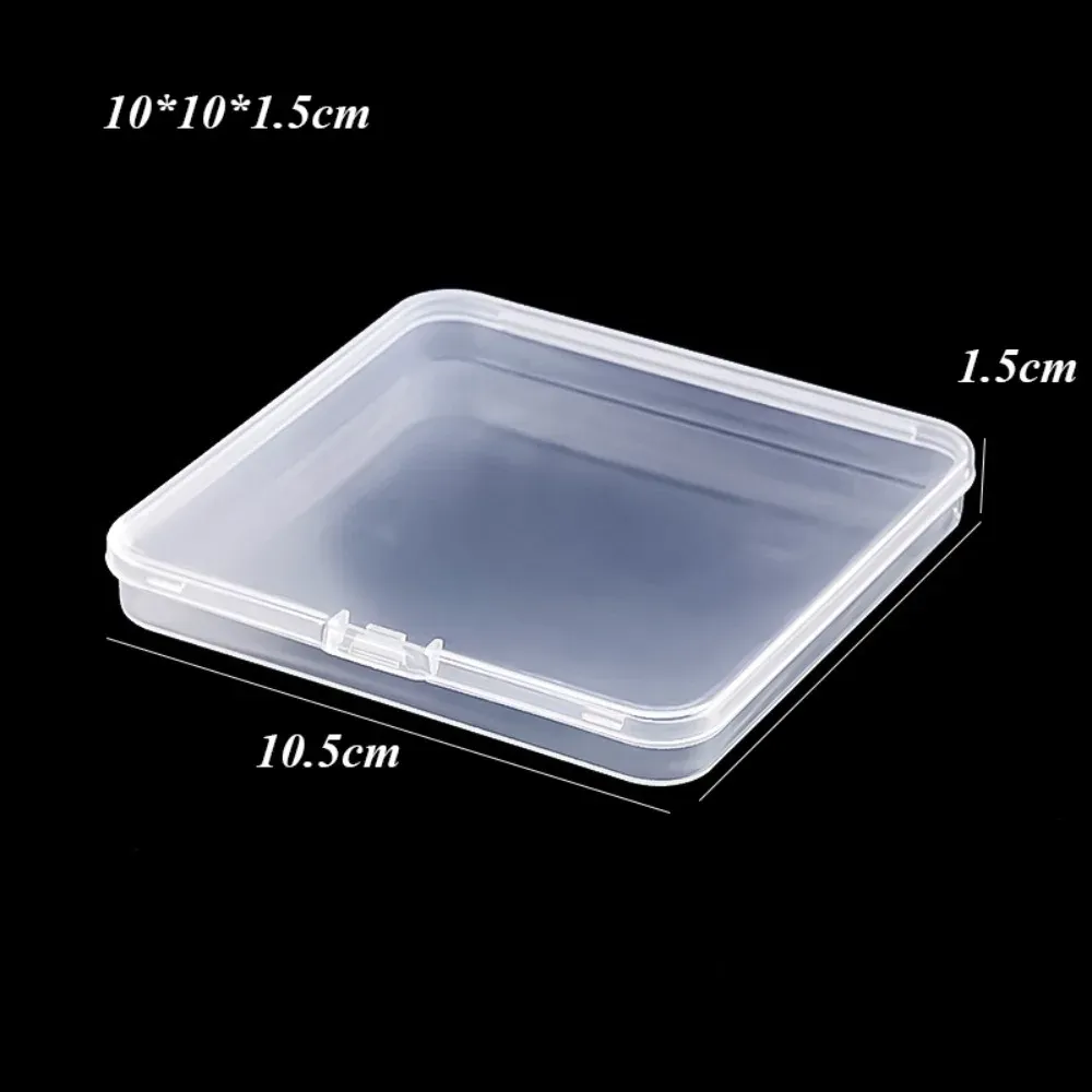 Boîte de rangement carrée en plastique transparent et durable pour perles, bijoux et petits articles 11