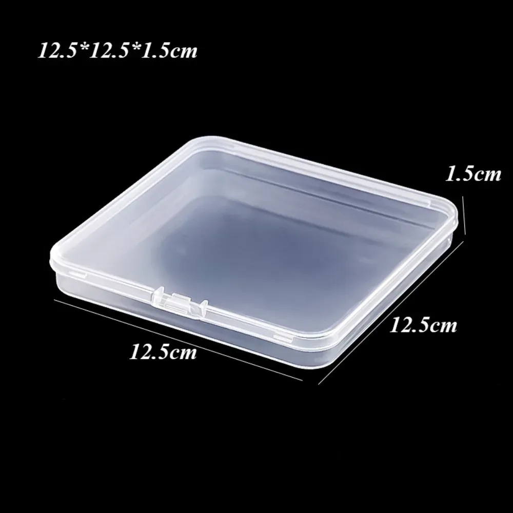 Boîte de rangement carrée en plastique transparent et durable pour perles, bijoux et petits articles 9