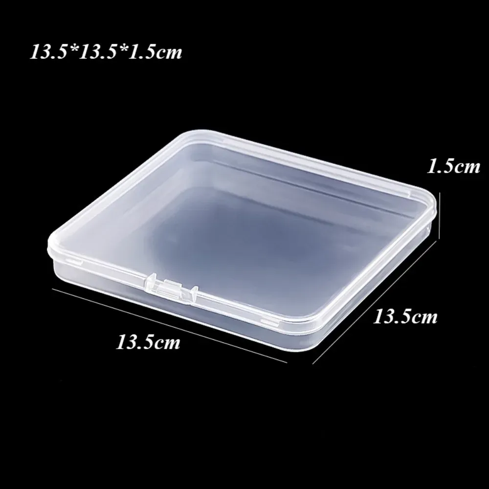 Boîte de rangement carrée en plastique transparent et durable pour perles, bijoux et petits articles 16