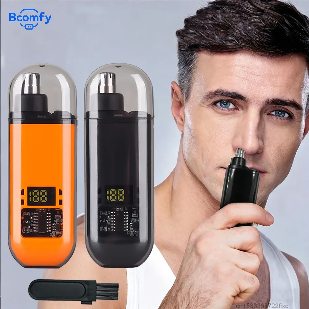 Tondeuse portable rechargeable pour poils de nez, d'oreilles et sourcils, pour hommes 1