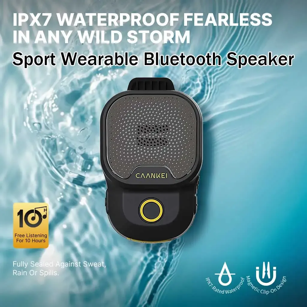 Haut-parleur Bluetooth portable étanche IPX7, mini enceinte de sport en plein air avec microphone intégré pour appels et musique