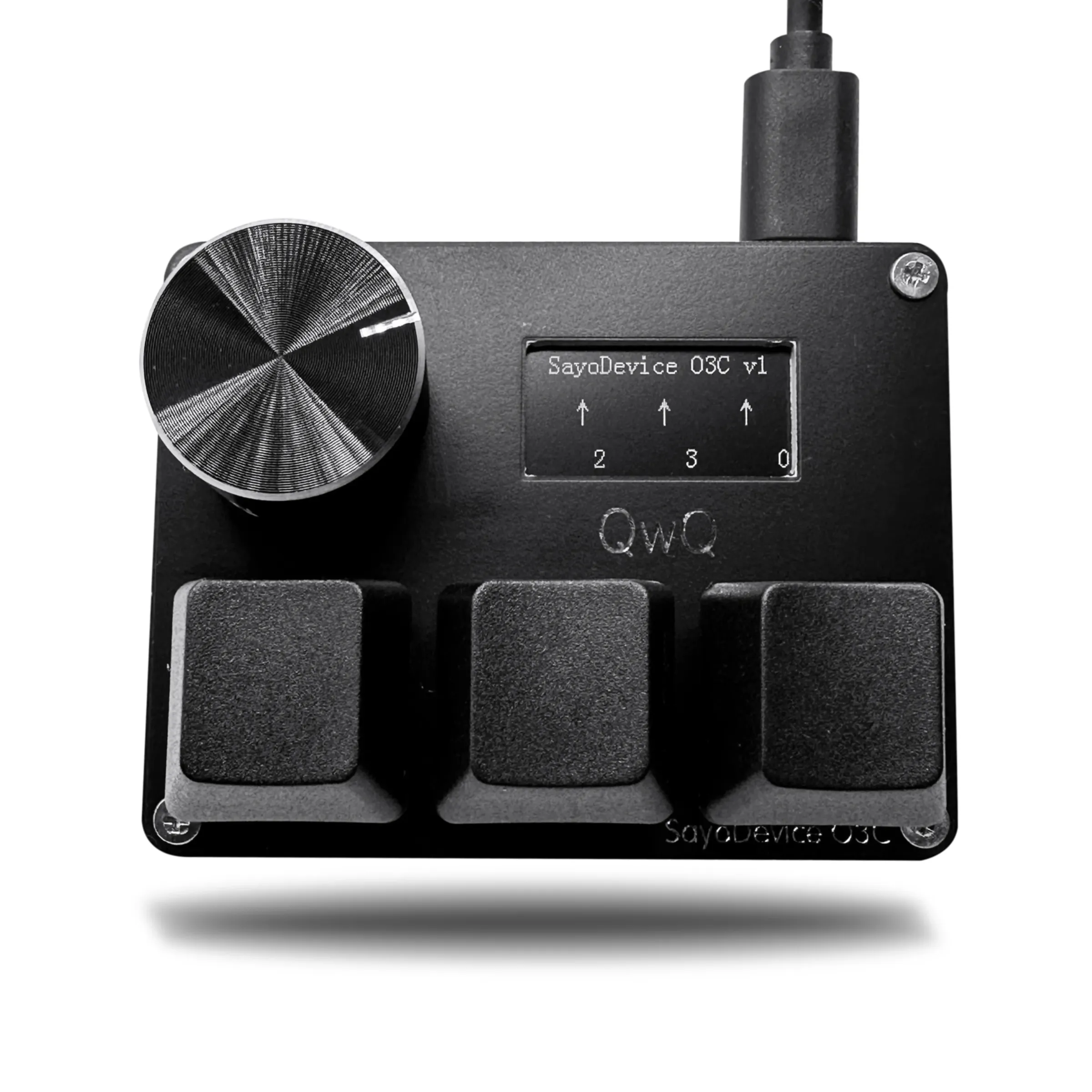 SayoDevice Commutateurs magnétiques à déclenchement rapide RVB, bouton de volume pour clavier de jeu musical, compatible O3C, DJMAX et SDVX, clavier de bureau géométrique 7