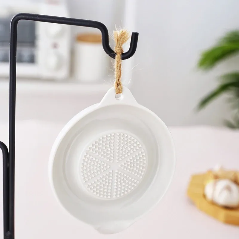 Râpe manuelle en céramique au design épuré, outil de cuisine portable, blanc, Gar1995Masher 4