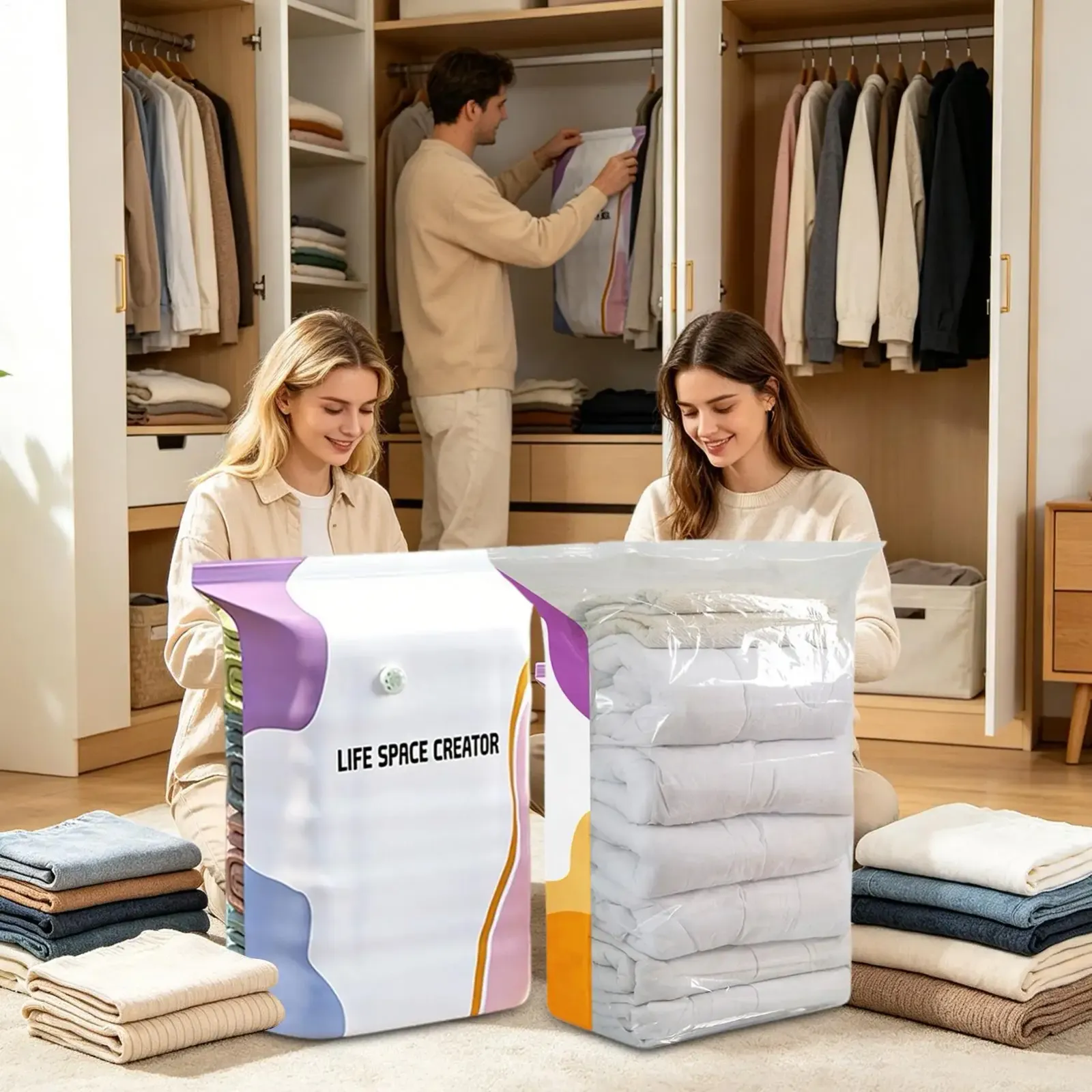 Sacs de rangement sous vide, usage en voyage