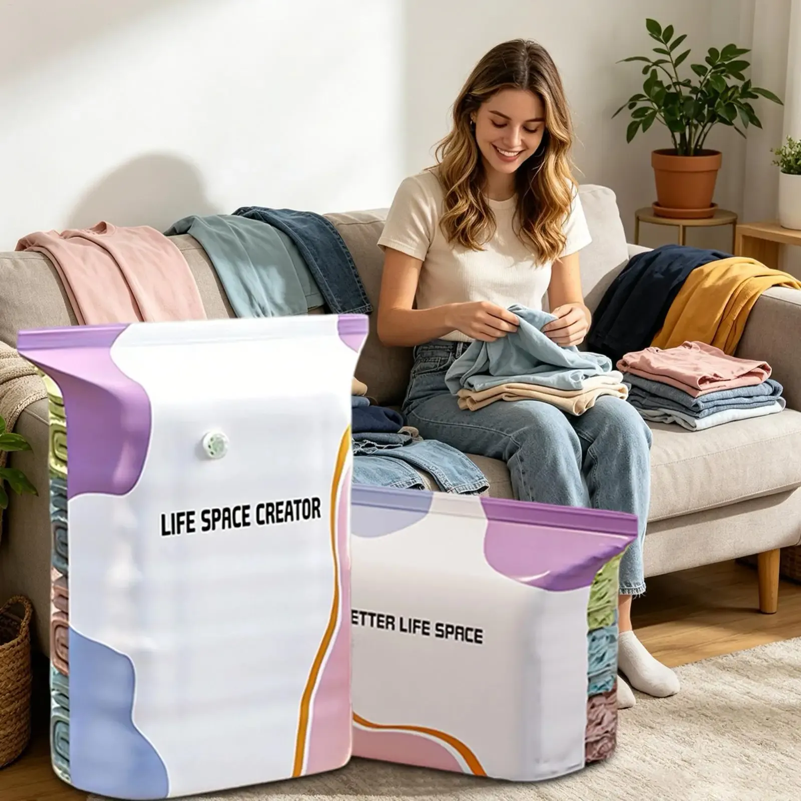 Sacs de rangement sous vide, utilisation domestique