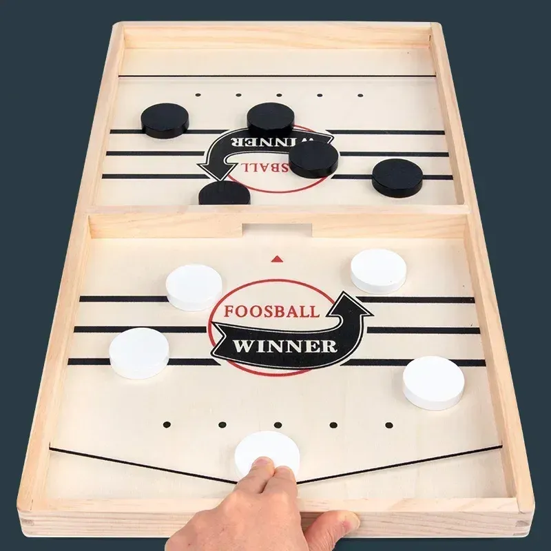 Jeu de hockey sur table, jeu de société interactif parent-enfant avec catapulte, échecs et baby-foot - Image 1