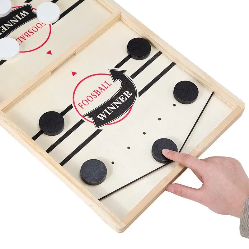 Jeu de hockey sur table, jeu de société interactif parent-enfant avec catapulte, échecs et baby-foot 4