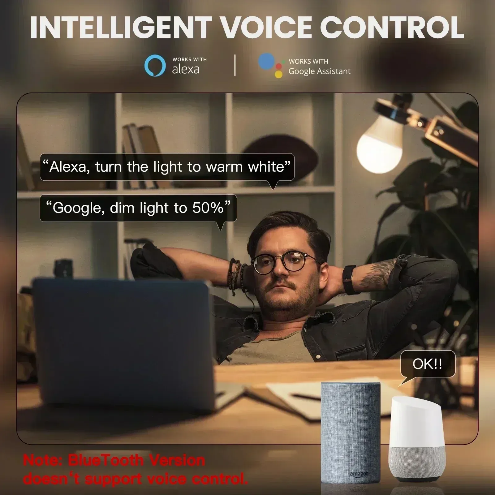 Ampoule LED Tuya E27 connectée Bluetooth/Wi-Fi/Zigbee, RGB et blanc variable 2700-6500K, compatible application Smart Life, commande vocale Alexa et Google Home 5