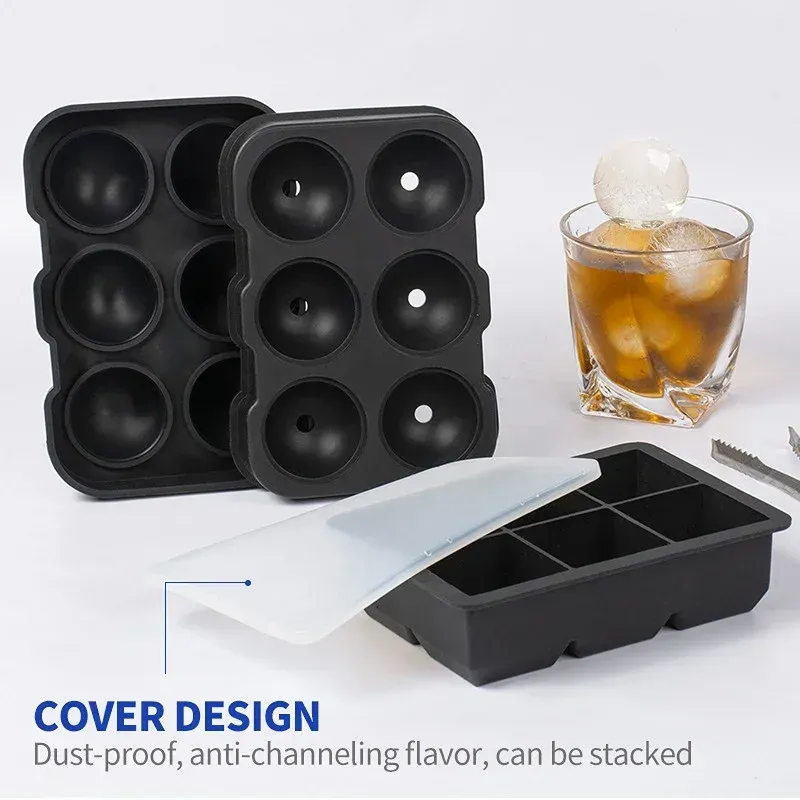 Moule à glaçons en silicone de qualité alimentaire, grand format, 4, 6, 8 ou 15 grilles, idéal pour bar et pub 2