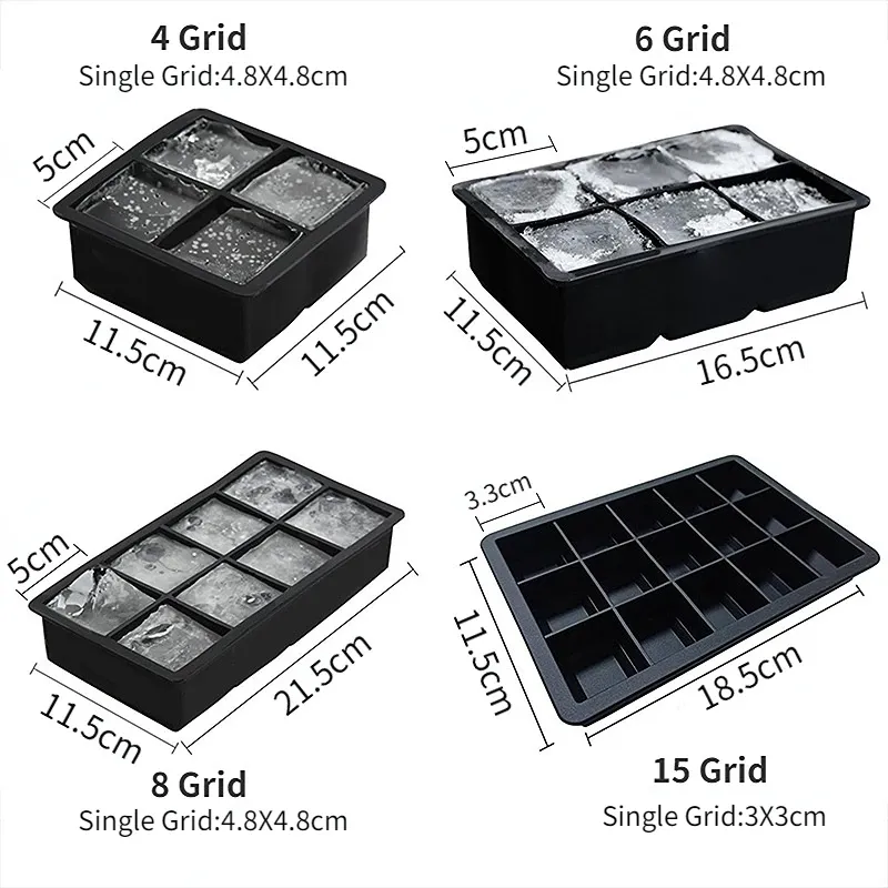 Détail du moule à glaçons en silicone