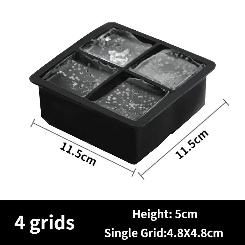 Moule à glaçons en silicone de qualité alimentaire, grand format, 4, 6, 8 ou 15 grilles, idéal pour bar et pub 14