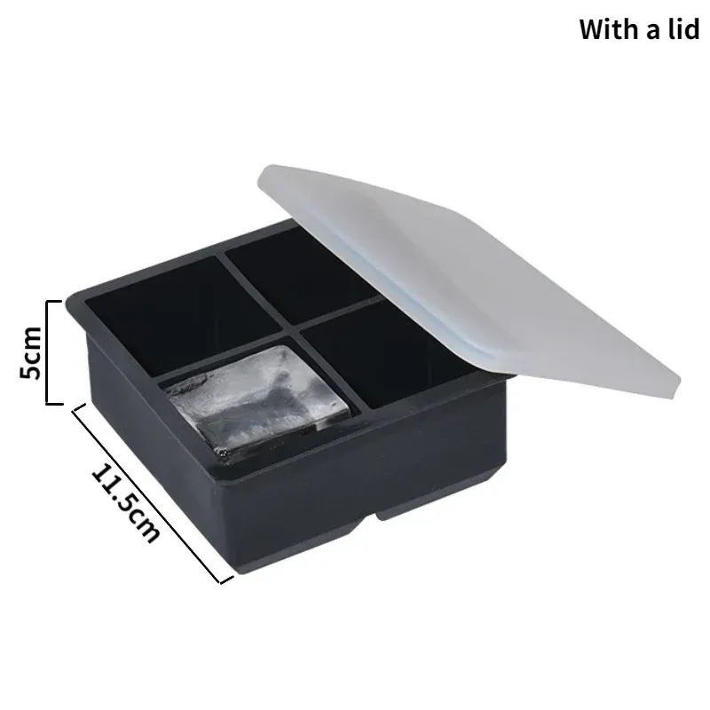 Moule à glaçons en silicone de qualité alimentaire, grand format, 4, 6, 8 ou 15 grilles, idéal pour bar et pub 10