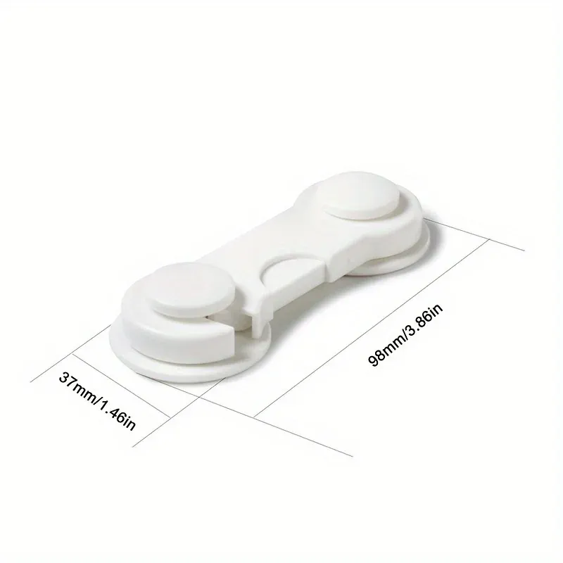 Lot de 5 verrous de sécurité réglables en plastique pour tiroirs et armoires, protection anti-pincement 3