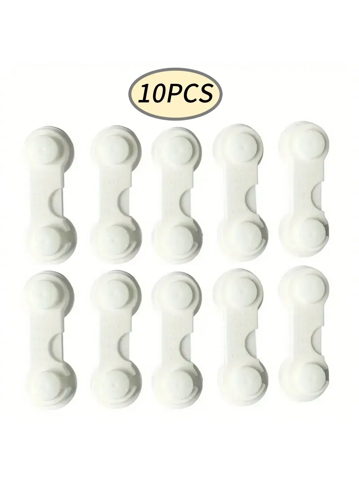 Lot de 5 verrous de sécurité réglables en plastique pour tiroirs et armoires, protection anti-pincement 9