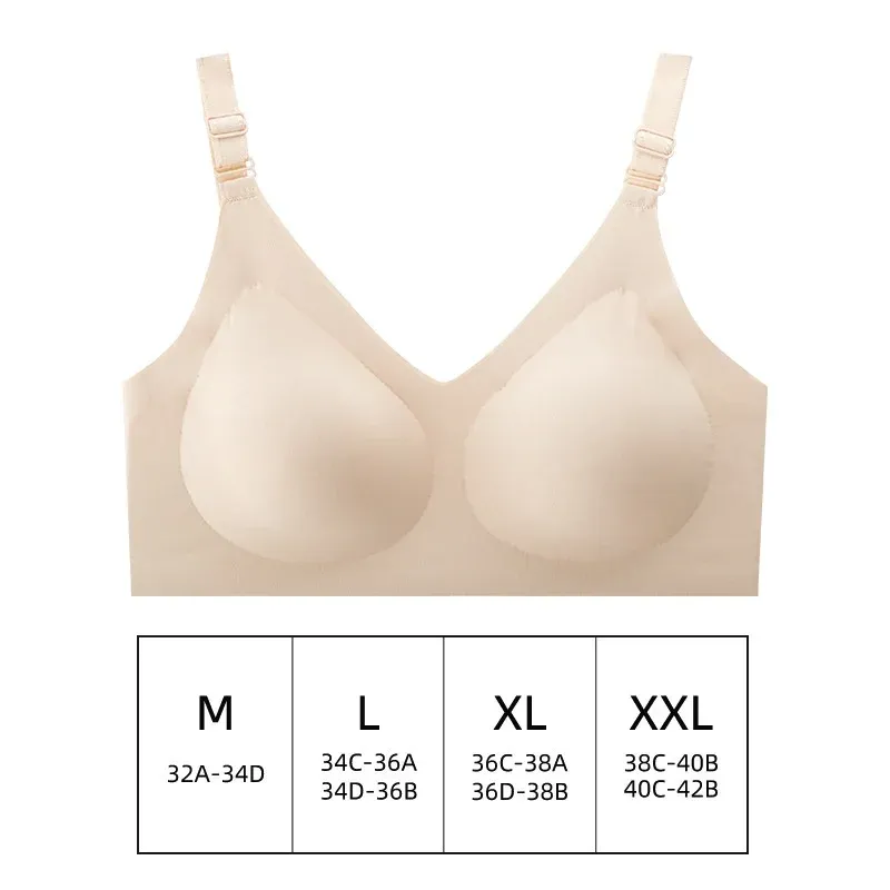 Soutien-gorge sans couture à décolleté en V profond, effet push-up, sans armatures, doux et confortable 12
