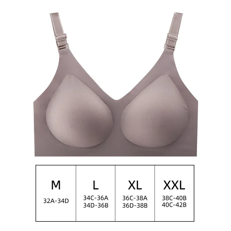 Soutien-gorge sans couture à décolleté en V profond, effet push-up, sans armatures, doux et confortable 9