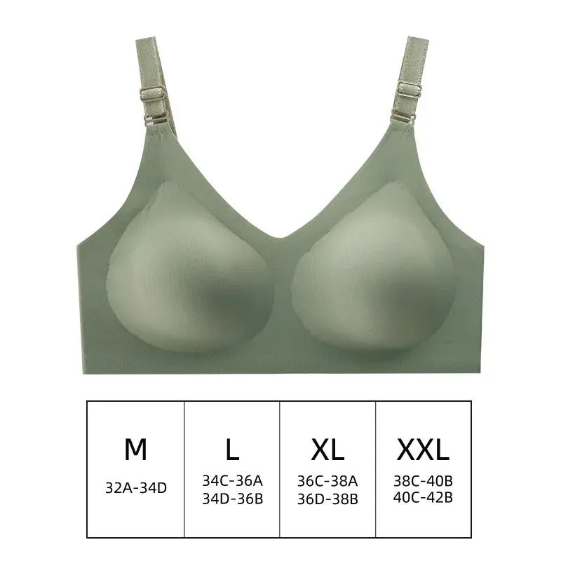 Soutien-gorge sans couture à décolleté en V profond, effet push-up, sans armatures, doux et confortable 10