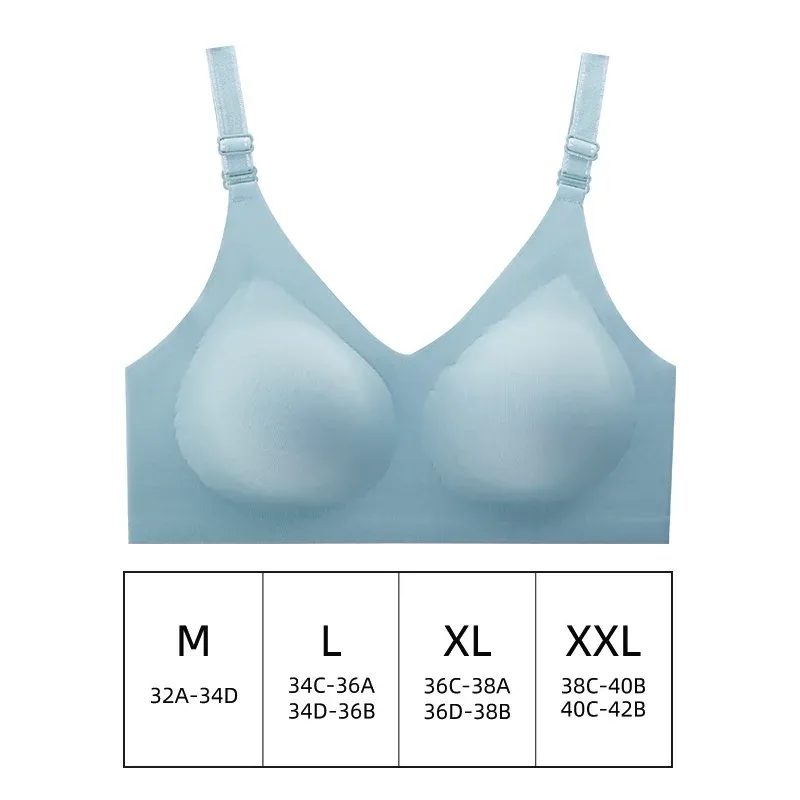 Soutien-gorge sans couture à décolleté en V profond, effet push-up, sans armatures, doux et confortable 13