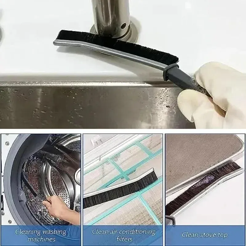 Brosse de nettoyage à poils durs pour joints et interstices, brosse à récurer pour carrelage, outil de nettoyage en profondeur des joints de carrelage 4