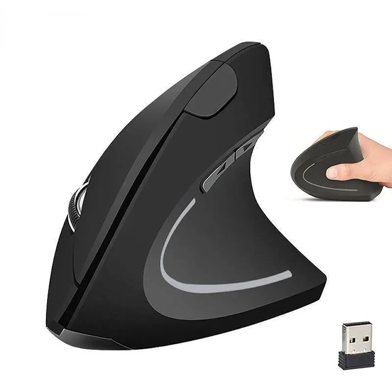 Souris verticale sans fil vue de profil