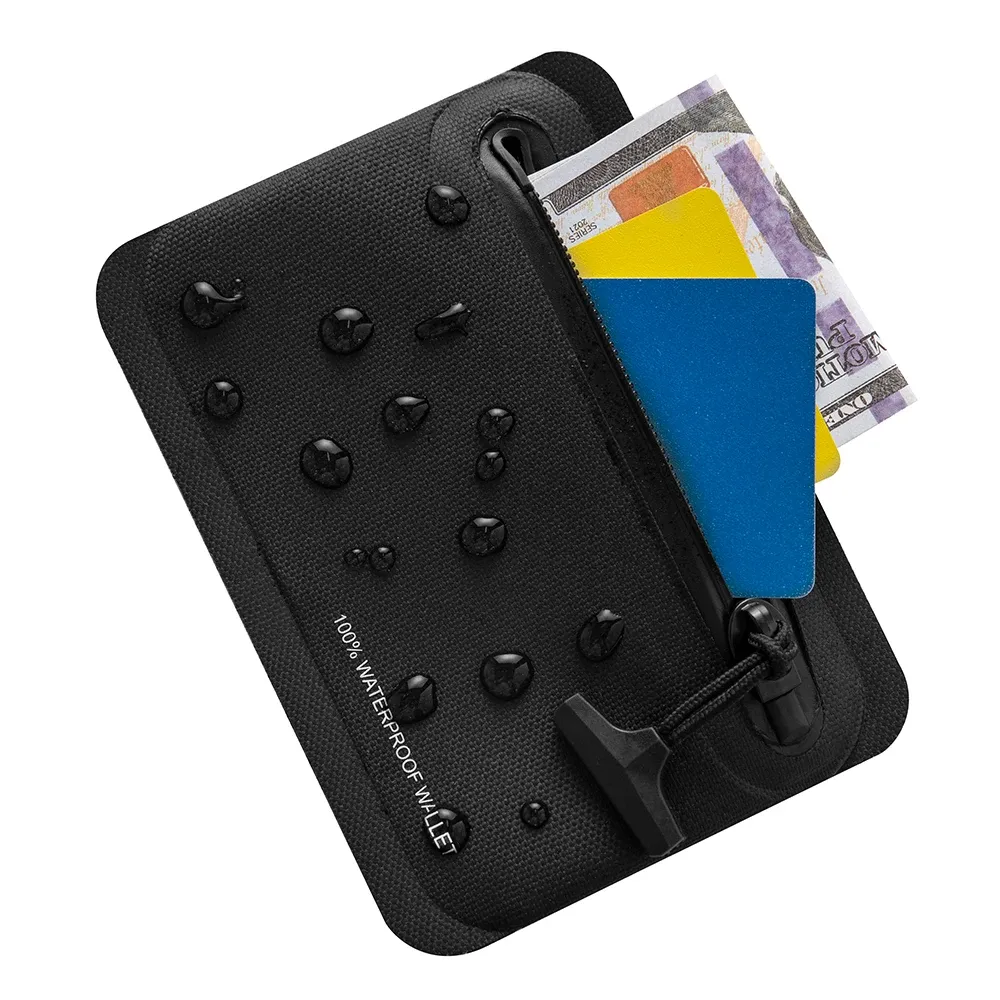 Porte-monnaie étanche à fermeture éclair, pochette EDC légère pour l'extérieur, unisexe, pour écouteurs, cartes de crédit, argent liquide, mini pochette de rangement 5