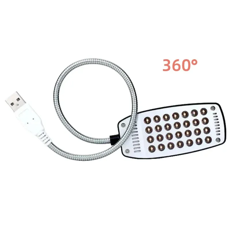 Lampe de lecture portable USB à 28 LED, col flexible, protection des yeux, lampe de bureau pour ordinateur portable 4