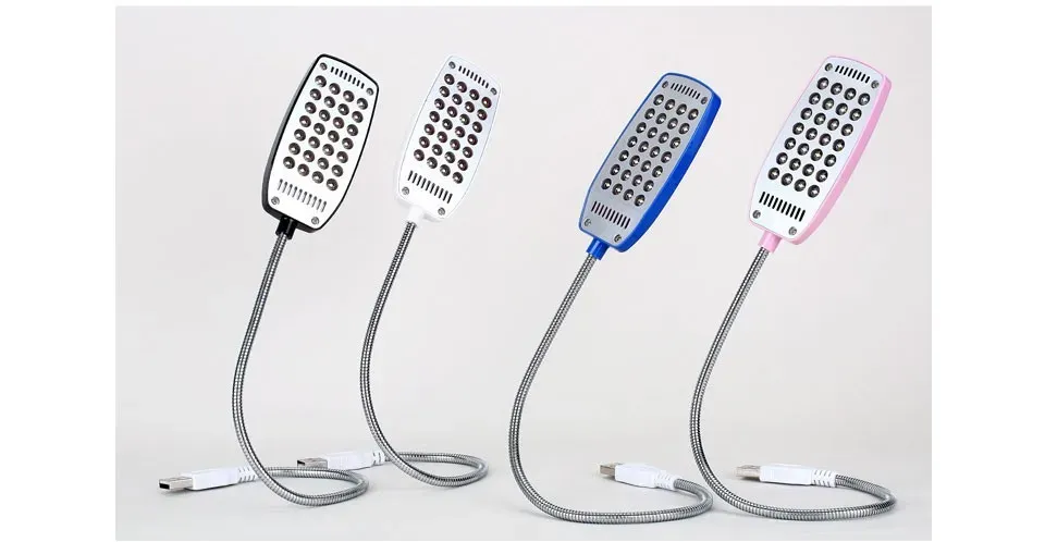 Lampe de lecture USB sur un bureau