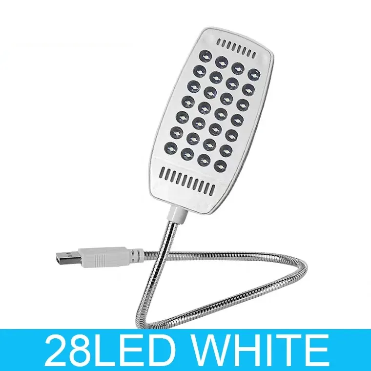 Lampe de lecture portable USB à 28 LED, col flexible, protection des yeux, lampe de bureau pour ordinateur portable 9