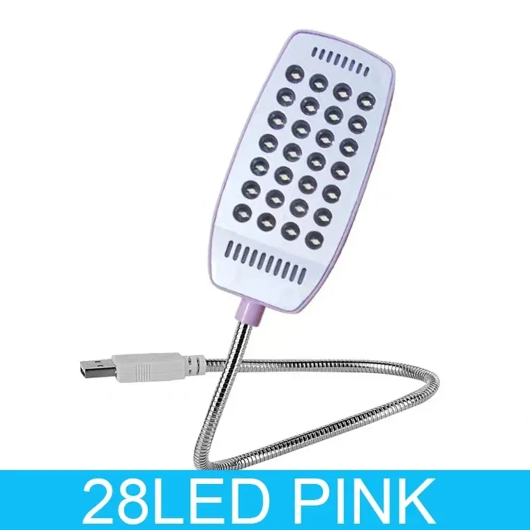 Lampe de lecture portable USB à 28 LED, col flexible, protection des yeux, lampe de bureau pour ordinateur portable 8