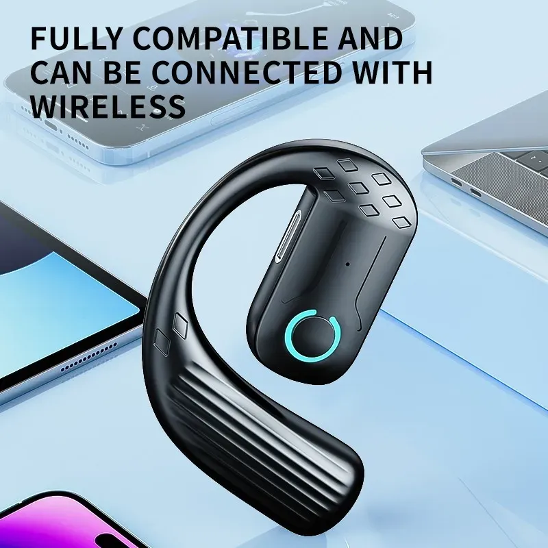 Écouteurs Bluetooth 5.4 ouverts sans fil à rotation 180° avec micro, universels gauche/droite, pour le sport et le travail 6