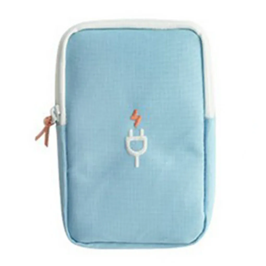 Sac de rangement portable pour accessoires de voyage, câbles et batteries externes USB 6