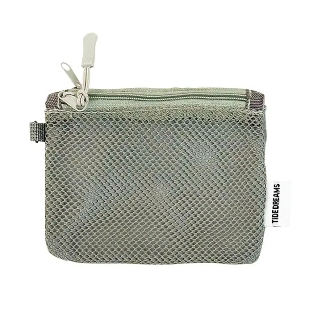 Sacs de rangement en maille double couche, trousse de maquillage portable de voyage avec fermeture éclair, mini organisateur de cosmétiques et articles de toilette, sac simple pour papeterie 10