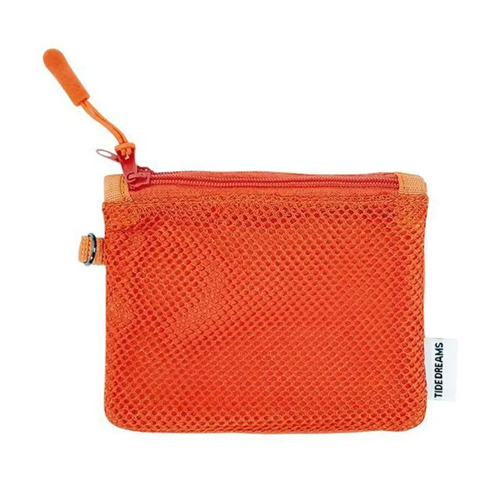Sacs de rangement en maille double couche, trousse de maquillage portable de voyage avec fermeture éclair, mini organisateur de cosmétiques et articles de toilette, sac simple pour papeterie 7