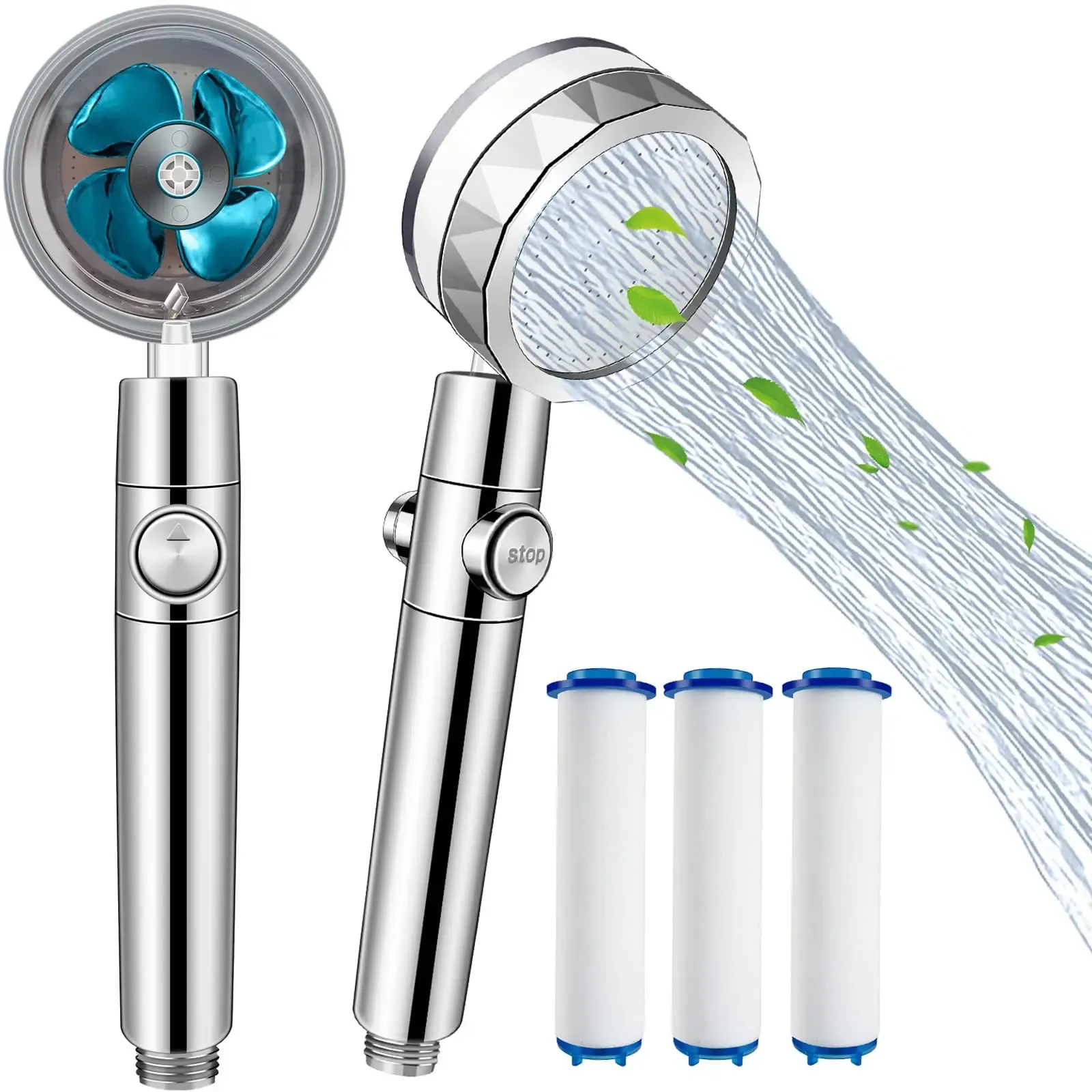 Pommeau de douche Turbo avec filtre intégré