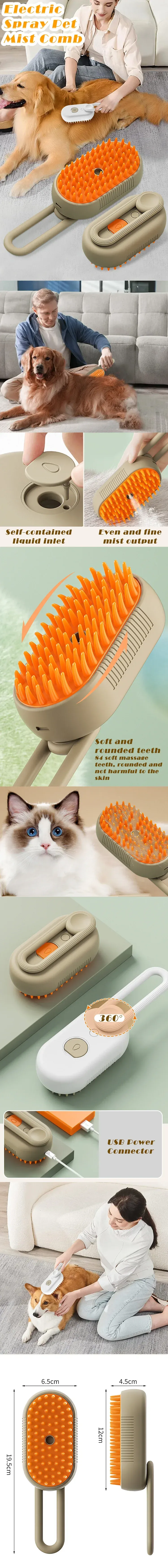Brosse Vapir 3 en 1 pour chat et chien